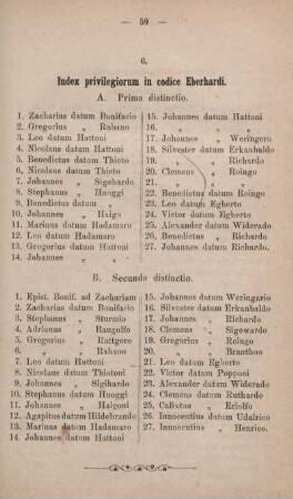 6. Index privilegiorum in codice Eberhardi.