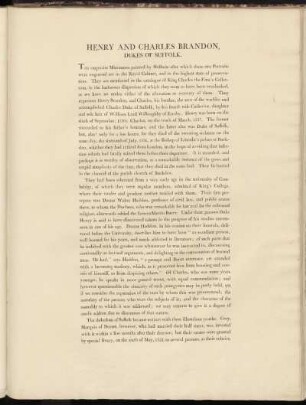 Henry and Charles Brandon, Dukes of Suffolk.