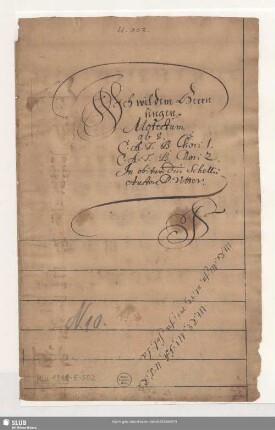 Stimmensatz [Schreiber: Jacobi, S.; u.a.]