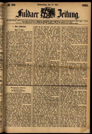 Ausgabe vom Donnerstag, den 17. Mai 1883.