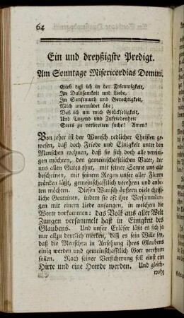 Ein und dreyßigste Predigt. - Fünf und dreyßigste Predigt.