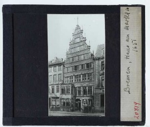 Bremen, Marktplatz,Bremen, Wilcken’sches Haus (Markt 16, 1893 abgebrochen) : Außenansicht