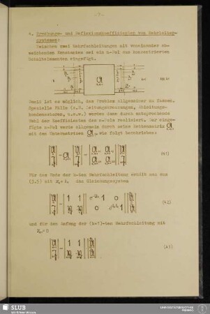 4. Berechnungs- und Reflexionskoeffizienten von Mehrleitersystemen