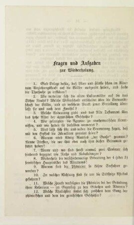 Fragen und Aufgaben zur Wiederholung