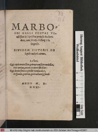 De Lapidibus pretiosis Encheridion