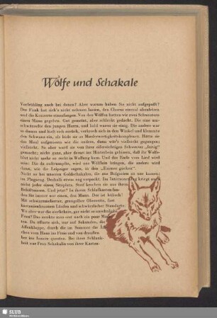 Wölfe und Schakale