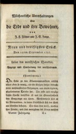 Neun und dreißigstes Stück