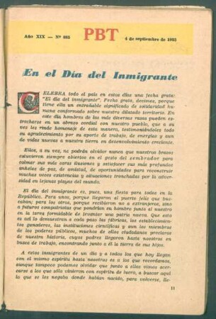 En el "Día del Inmigrante"