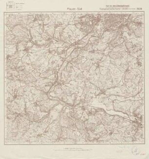 5538 Plauen-Süd, Topographische Karte 1:25000 (4cm - Karte)