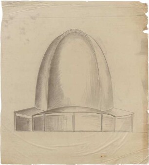Schneider - Esleben, Paul; Düsseldorf, Rochusmarkt 5; Kath. Kirche St. Rochus - Kuppelbau (Ansicht)