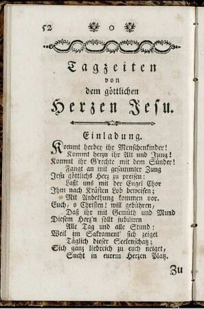 Tagzeiten von dem göttlichen Herzen Jesu