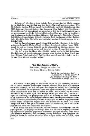 Die Wortfamilie "Blut"