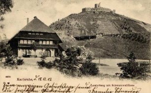 Postkartenalbum mit Motiven von Karlsruhe. "Karlsruhe. Lauterberg mit Schwarzwaldhaus"