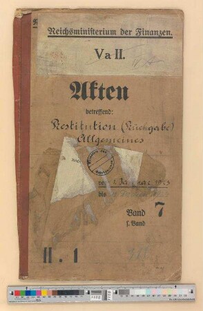 Restitutionen (Rückgabe).- Allgemeines: Bd. 7
