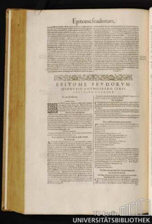 Epitome Fevdorvm Dionysio Gothofredo Ivrisconsvlto Avthore.