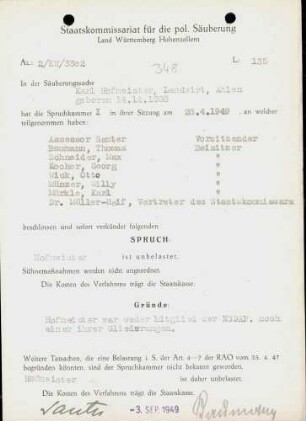 Hofmeister, Karl