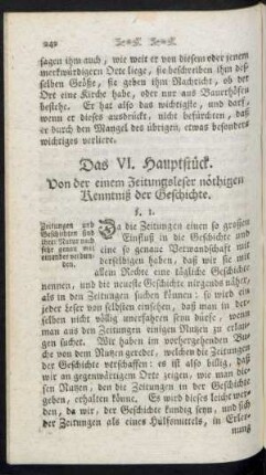 Das VI. Hauptstück