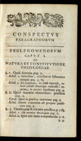 Conspectus Paragraphorum