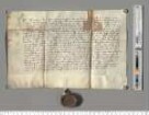 Jobst Zenger zu "dem Liechtenwald" (Oberlichtenwald [Gde. Altenthann, Lkr. Regensburg]) schenkt Abt Ulrich und dem Kloster Walderbach [Lkr. Cham] den großen und kleinen Zehnt von Neuhaus [Gde. Schorndorf, Lkr. Cham] aus 4 Gütern und von Losenried [Gde. Walderbach, Lkr. Cham] aus 6 Gütern als fromme Stiftung. Prozessverlustklausel für den Aussteller und seine Rechtsnachfolger. Zeugen: Hans Zenger, Ritter zu Schwarzeneck [Gde. Schwarzhofen, Lkr. Schwandorf]; Marquard Stör, Pfleger zu Wetterfeld [Stadt Roding, Lkr. Cham]; Friedrich Zenger zu Schwarzenberg [Stadt Roding, Lkr. Cham]. Siegler: Aussteller