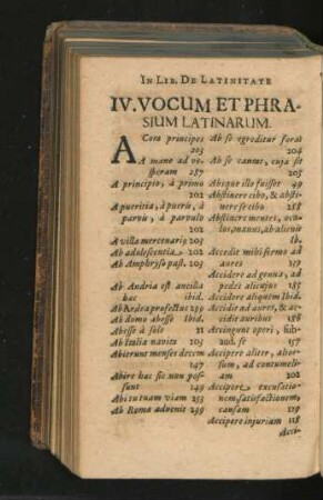 IV. Vocum Et Phrasium Latinarum.