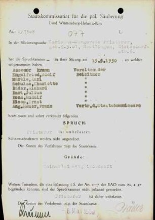 Pfisterer, Marianne Margarete