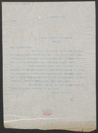 Brief an Heinrich Niederlitz : 07.02.1913