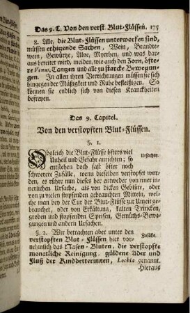 Das 9. Capitel. Von den verstopften Blut-Flüssen.
