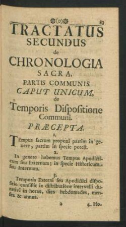 Tractatus Secundus de Chronologia Sacra.
