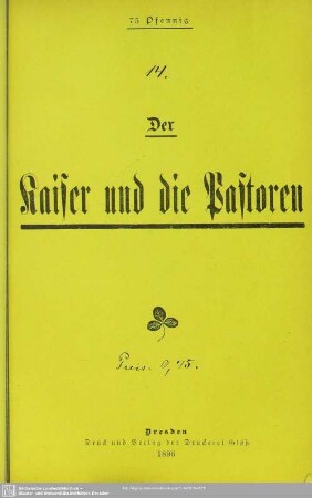 Der Kaiser und die Pastoren