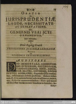 Accessit ejusdem Oratio de jurisprudentiae laude