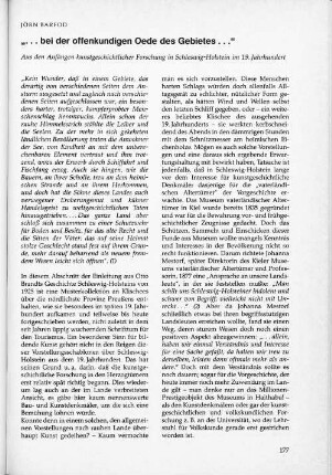 "... bei der offenkundigen Oede des Gebietes..."