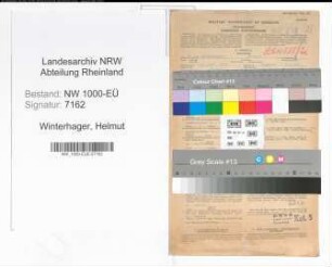 Entnazifizierung Helmut Winterhager, geb. 14.06.1911 (Ingenieur)