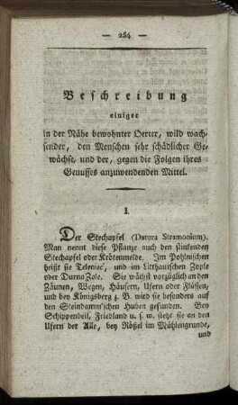 Beschreibung einiger in der Nähe bewohnter Oerter, ...