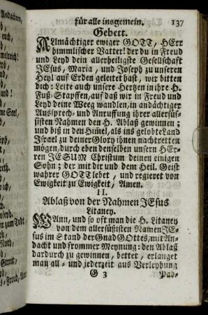 Tägliche Ablaß-Andachten, für alle insgemein. - Vollkommene Ablaß-Gebetter.