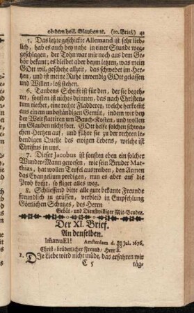 Der XI. Brief. - Der XX. Brief.