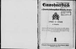Adressbuch Stadt Münster 1941-1942