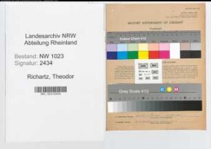 Entnazifizierung Theodor Richartz , geb. 11.05.1903 (Metzger)
