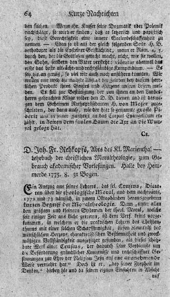 Lehrbuch der christlichen Moraltheologie.