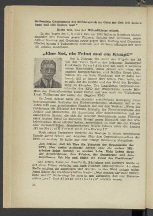 "Eine Not, ein Feind und ein Kampf"
