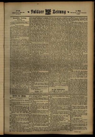 Zweite Ausgabe vom Mittwoch, den 13. März 1912.