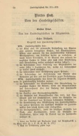 Viertes Buch. Von den Handelsgeschäften