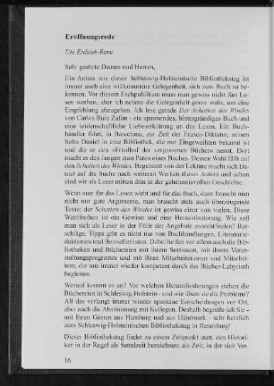 Eröffnungsrede