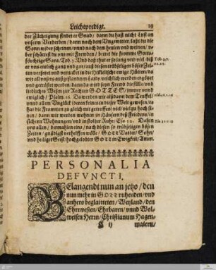 Personalia Defvncti
