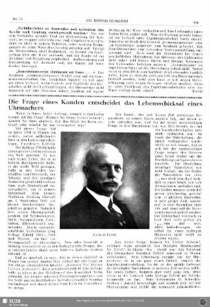 Die Frage eines Kunden entscheidet das Lebensschicksal eines Uhrmachers