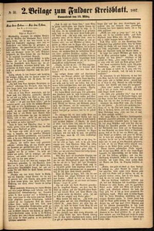 Dritte Ausgabe vom Samstag, den 13. März 1897.