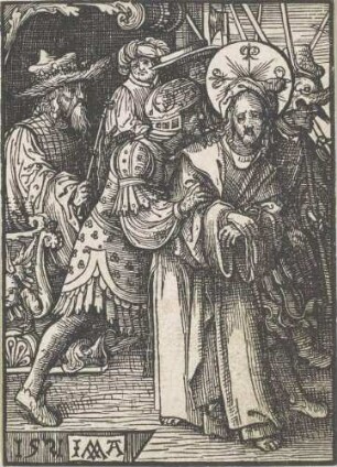 Christus vor Herodes, Blatt 39 (von 66) aus der Serie "Die Kleine Passion"