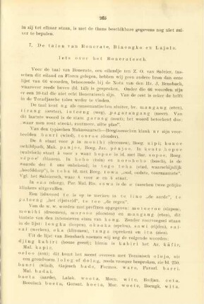 7. De talen van Bonerate, Binongko en Lajolo