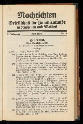 3. Jahrgang, Nr. 3, Juli 1928