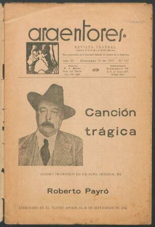 1937016100: Teatro argentino de principios de siglo
