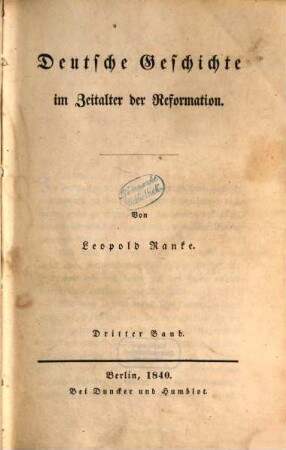 Deutsche Geschichte im Zeitalter der Reformation, 3